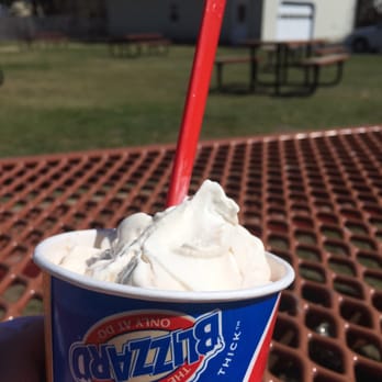 Dairy Queen Store - Salted caramel truffle blizzard. Lovely picnic tables behind the stand - Ice Cream & Frozen Yogurt Near Me - Topsham, Maine Dairy Queen Store - Salted caramel truffle blizzard. Lovely picnic tables behind the stand - Ice Cream & Frozen Yogurt Near Me - Topsham, Maine