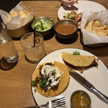 The Painted Burro - Harvard Square - Short rib "double stack" taco (left) and birria taco (right). - Mexican Near Me - Cambridge, Massachusetts The Painted Burro - Harvard Square - Short rib "double stack" taco (left) and birria taco (right). - Mexican Near Me - Cambridge, Massachusetts