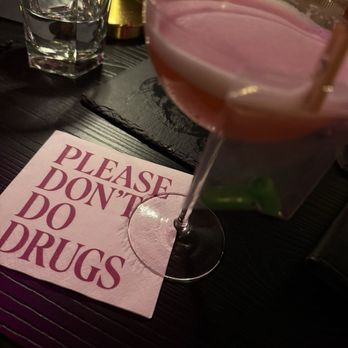 After Hours - "Please don't do drugs" craft cocktail - Speakeasies Near Me - Palm Springs, California