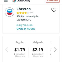 Chevron Stations Inc # 752 - Low-price, high quality gas on 04/29/2020!!
