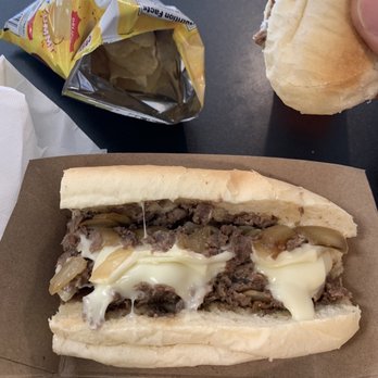 Pinho's - Philly cheesesteak with white American and fried onions! - Bakeries Near Me - Oakland Park, Florida