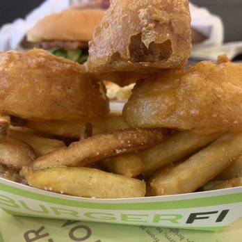 BurgerFi - Pinecrest - Cry+Fries. Do beware of the onion bulb chunk that could be cooked on the outside but with raw batter on the inside (top onion ring). - Burgers Near Me - Miami, Florida