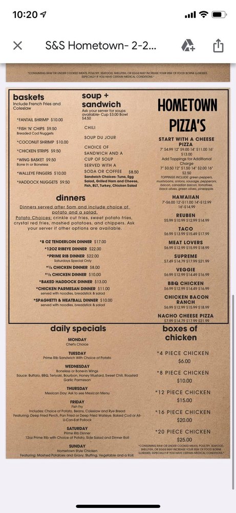 S&S Hometown Bar & Restaurant