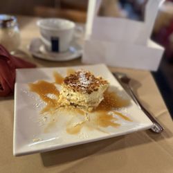 Mama Mia's Restaurant - Almond something or another but is the best I have ever had.  Just melts in your mouth...
