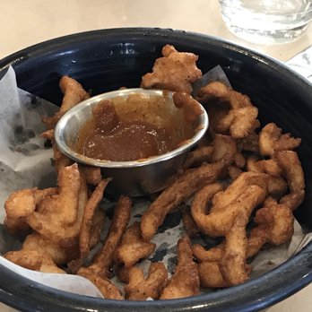 Cafe Gratitude - Fried coconut - tasted like tasteless fried calamari - Vegan Near Me - Venice, California Cafe Gratitude - Fried coconut - tasted like tasteless fried calamari - Vegan Near Me - Venice, California