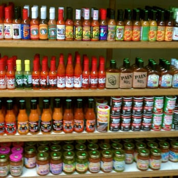 Pedrick Produce - Wall of hot sauces! - Fruits & Veggies Near Me - Dixon, California