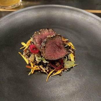 The Wolf's Tailor - Woodfired (Colorado bison, donabe wild rice, ssamjang) - New American Near Me - Denver, Colorado