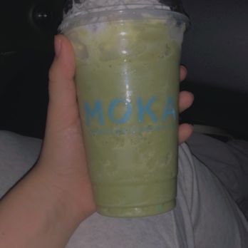Moka - matcha shake with condensed milk - Coffee & Tea Near Me - North Aurora, Illinois Moka - matcha shake with condensed milk - Coffee & Tea Near Me - North Aurora, Illinois