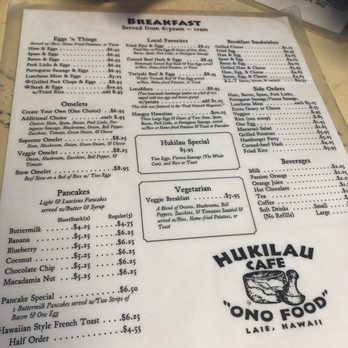 Hukilau Cafe - Menu - our meal was under $20 and filling! - Hawaiian Near Me - Laie, Hawaii Hukilau Cafe - Menu - our meal was under $20 and filling! - Hawaiian Near Me - Laie, Hawaii