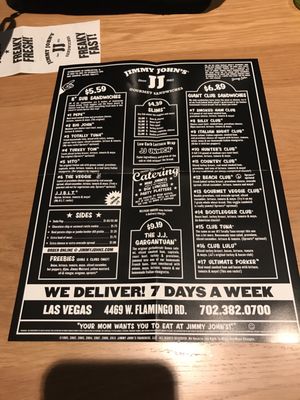 Menu photo 6 Jimmy John's Las Vegas, NV Menu photo 6 Jimmy John's Las Vegas, NV