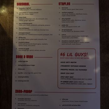 Steady Pour - New Menu - Cocktail Bars Near Me - Minneapolis, Minnesota
