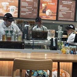 Starbucks - They're just standing there talking the whole time!!