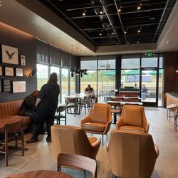 Starbucks - Beautiful spacious restaurant and it is new! They just opened Monday! Beautiful! And patriotic!