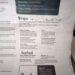 The Vine Bar & Grille - Menu