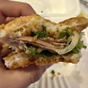 Little Kirin - Beef pho sandwich cross section - Comfort Food Near Me - New York, New York