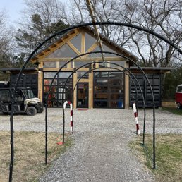 the entrance to the building