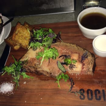Social - *Prime Rib I believe. It wasn't my entree, but guy said it was good. The aroma was not selling it for me - New American Near Me - Costa Mesa, California