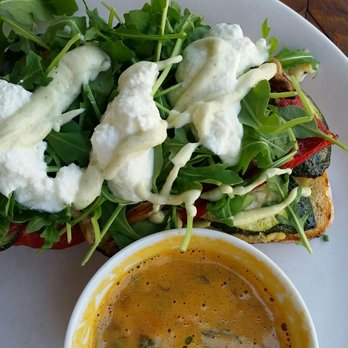 Copa Vida - Roasted Veggie Sandwich with Red Lentil Soup - New American Near Me - Pasadena, California Copa Vida - Roasted Veggie Sandwich with Red Lentil Soup - New American Near Me - Pasadena, California