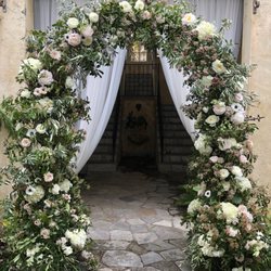 Cisneros Welding - The custom arch built for me by Manny, covered in flowers.