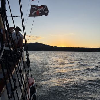 Barrel 33 - Sunset on pirate wine cruise - Wine Tasting Room Near Me - Big Bear Lake, California
