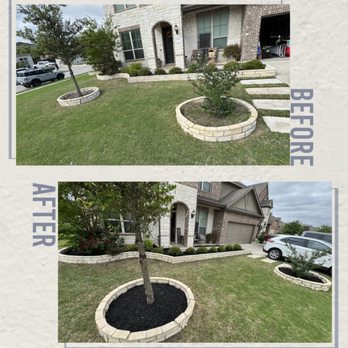 CenTex Services - Before and after of a mulching job! - Fences & Gates Near Me CenTex Services - Before and after of a mulching job! - Fences & Gates Near Me