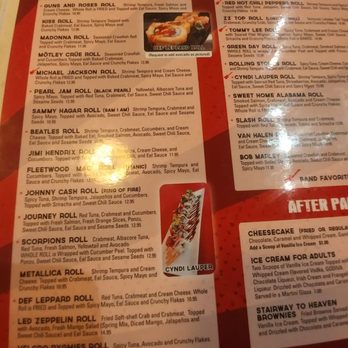 Rock N Roll Sushi - Unique, music-inspired menu. Love it! - Sushi Bars Near Me - Spring, Texas Rock N Roll Sushi - Unique, music-inspired menu. Love it! - Sushi Bars Near Me - Spring, Texas