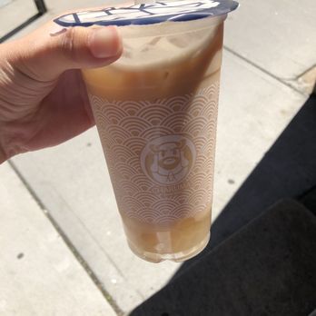 Charuma Tea Bar - Black Milk tea with boba half sugar and less ice - Bubble Tea Near Me - Providence, Rhode Island Charuma Tea Bar - Black Milk tea with boba half sugar and less ice - Bubble Tea Near Me - Providence, Rhode Island