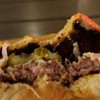 Low Key - They buns, cheese and patty are a little charred - Venues & Event Spaces Near Me - Miami, Florida