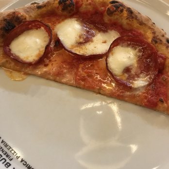 La Bussola - Splitting the spicy pepperoni pizza because we don't want to be pigs - Pizza Near Me - Florence, FI