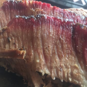 Skeeter's BBQ - Close up of the "extra moist" Brisket. (Pro tip: ask them to trip your slices from the fat side of the roast!) - Barbeque Near Me - Shamokin Dam, Pennsylvania