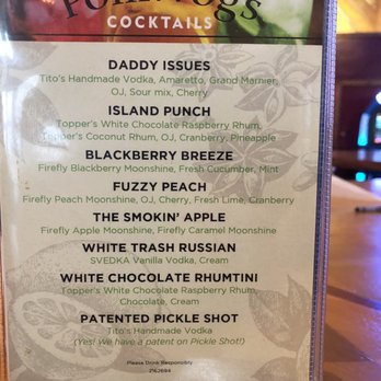 Polliwogs - Drink menu - New American Near Me - Columbia, South Carolina