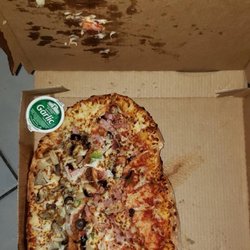 Papa Johns Pizza - Tampered with pizza.
