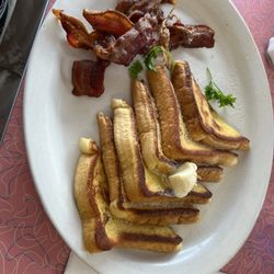 Fairlane Grill - Full stack of French toast Side of bacon