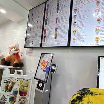 Boba Foxy - Entrance menu with mobile ordering kiosks - Bubble Tea Near Me - Las Vegas, Nevada Boba Foxy - Entrance menu with mobile ordering kiosks - Bubble Tea Near Me - Las Vegas, Nevada