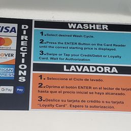 Washer instructions Washer instructions