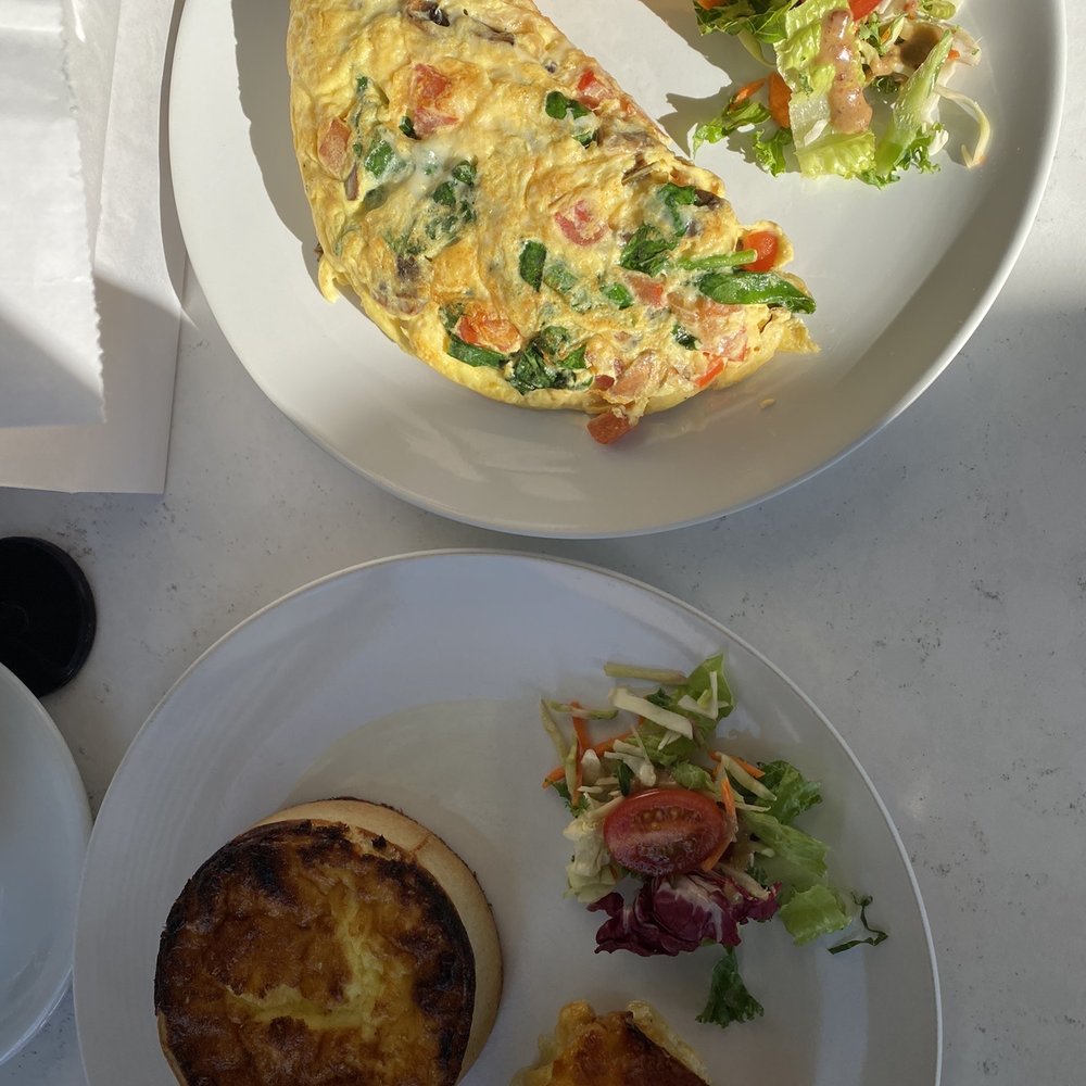 Le Coffee Shop - Quiche Lorraine and the vegetable omelette both with potatoes - Breakfast & Brunch Near Me - Temecula, California Le Coffee Shop - Quiche Lorraine and the vegetable omelette both with potatoes - Breakfast & Brunch Near Me - Temecula, California