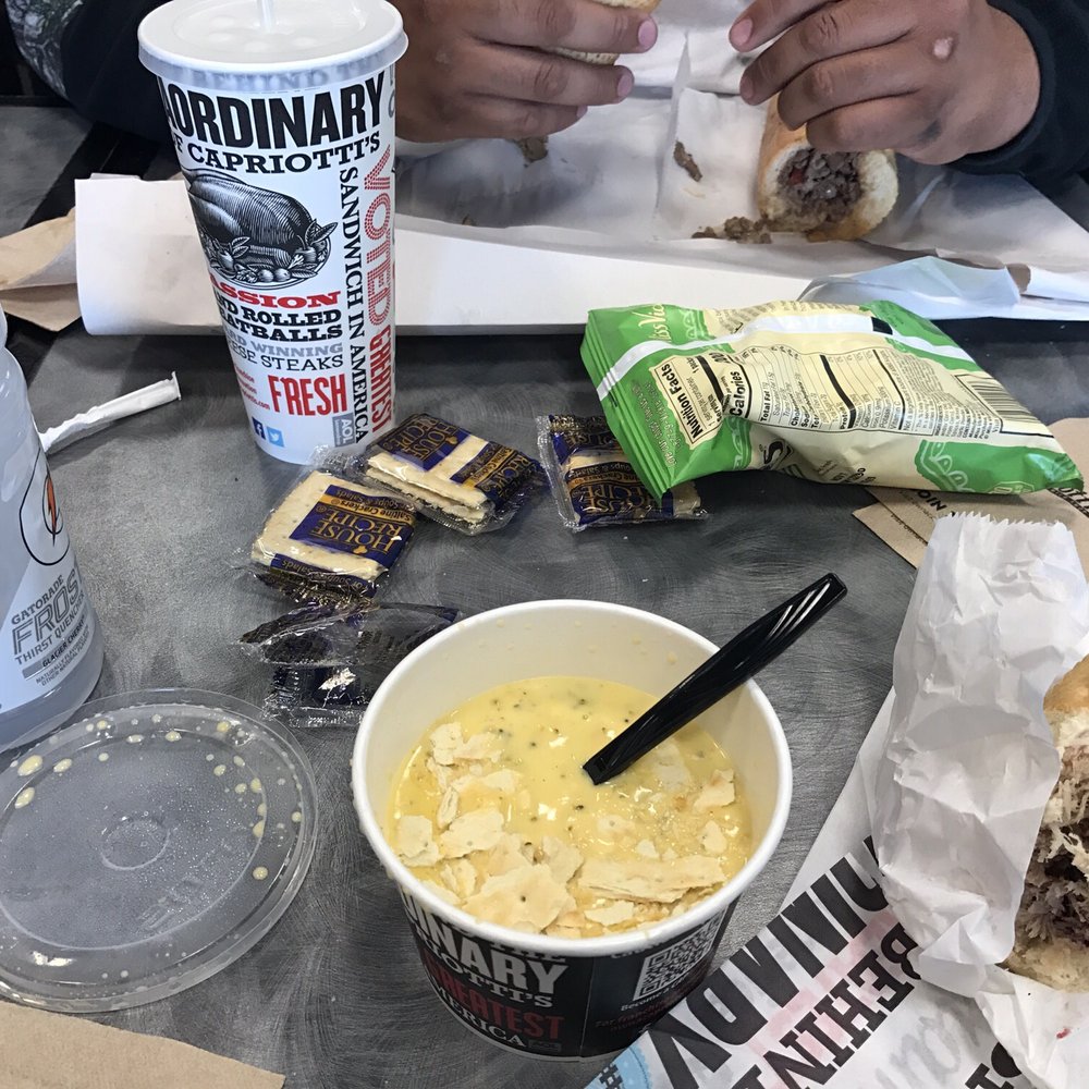 Capriotti's Sandwich Shop - I got 1/2 soup 1/2 sandwich. The Bobbie and Broccoli Cheddar soup! - Sandwiches Near Me - Reno, Nevada Capriotti's Sandwich Shop - I got 1/2 soup 1/2 sandwich. The Bobbie and Broccoli Cheddar soup! - Sandwiches Near Me - Reno, Nevada