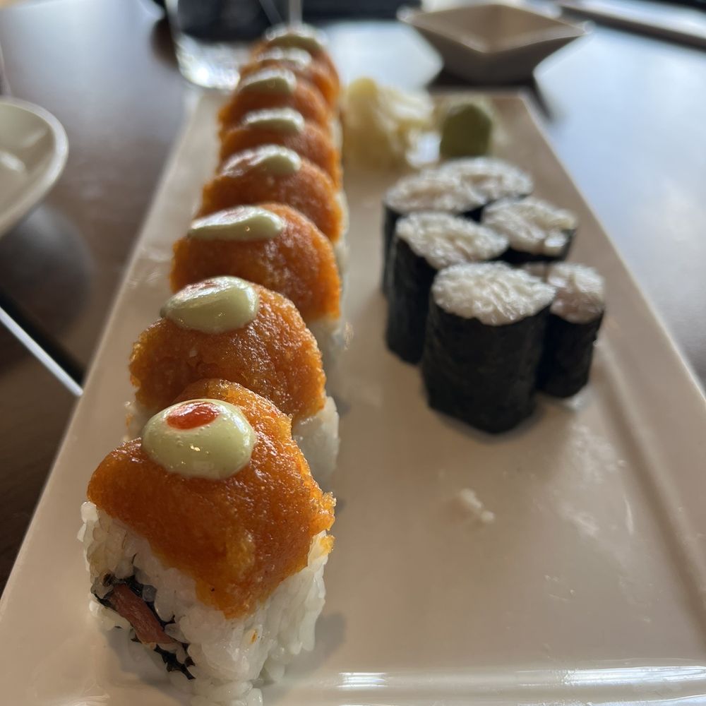 Zest - Left spicy roll, right bland yellowtail roll - Sushi Bars Near Me - Roswell, Georgia Zest - Left spicy roll, right bland yellowtail roll - Sushi Bars Near Me - Roswell, Georgia