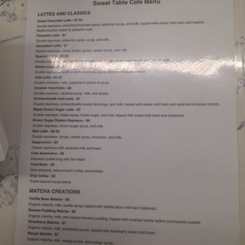 Sweet Table Cafe - Menu - Cafes Near Me - Yuba City, California