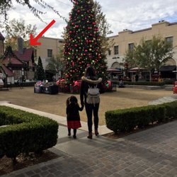 Adventure to Santa - It sits in the courtyard, next to the big Christmas tree.