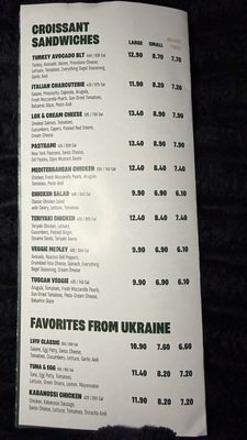Menu photo 6 Lviv Croissants Fair Oaks, CA