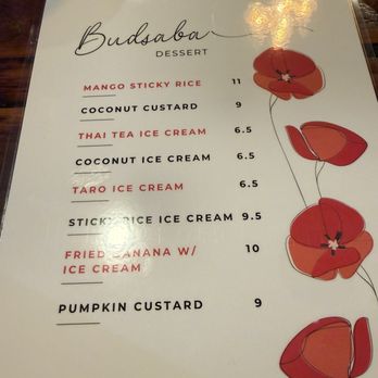 Budsaba Thai Bistro - Dessert menu - Thai Near Me - Orlando, Florida Budsaba Thai Bistro - Dessert menu - Thai Near Me - Orlando, Florida