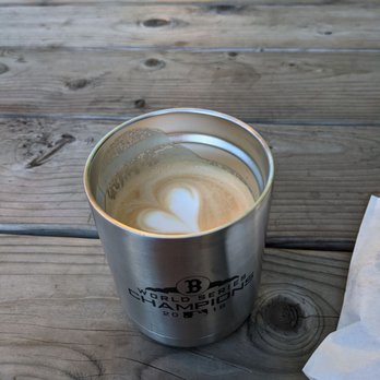 Curio Coffee - Brought my own cup for a cappuccino - Coffee & Tea Near Me - Cambridge, Massachusetts