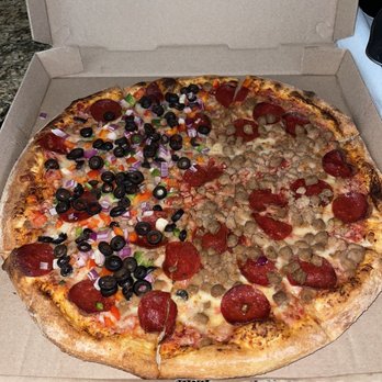 Uzy's NY Pizza - Half supreme pizza/Meat Lover Pizza - Pizza Near Me - Arlington, Texas Uzy's NY Pizza - Half supreme pizza/Meat Lover Pizza - Pizza Near Me - Arlington, Texas