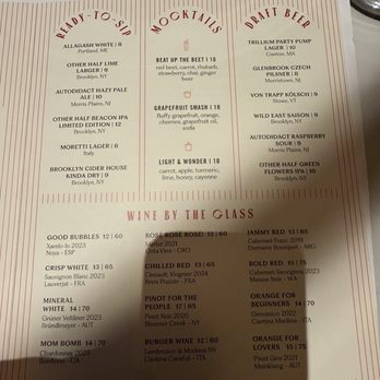 The Morris Proper - Drink menu - Diners Near Me - Morristown, New Jersey