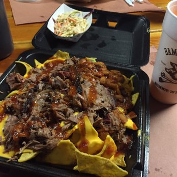 Bam Bam's Bbq - The best bbq nachos ever. This version includes brisket. - Barbeque Near Me - Orem, Utah Bam Bam's Bbq - The best bbq nachos ever. This version includes brisket. - Barbeque Near Me - Orem, Utah