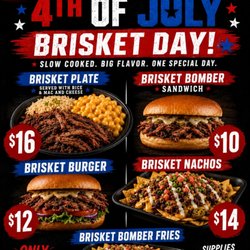 In A Bite - Brisket Day special menu for 4th of July! Availability is limited so stop by 5566 N Foster Rd today before it's gone!