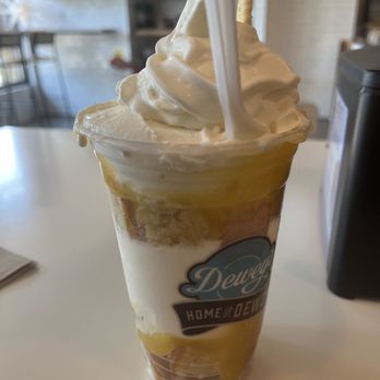 Dewey's Bakery - Classic size Lemon Bar Dewzy- Lemon custard filling, vanilla cake and vanilla ice cream - Desserts Near Me - Greensboro, North Carolina
