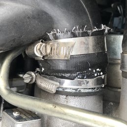 Duck tape on on intake hose