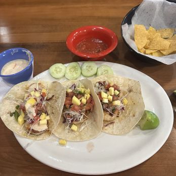 Guad's on Granby - Shrimp tacos with mango and shredded cabbage - Mexican Near Me - Norfolk, Virginia Guad's on Granby - Shrimp tacos with mango and shredded cabbage - Mexican Near Me - Norfolk, Virginia